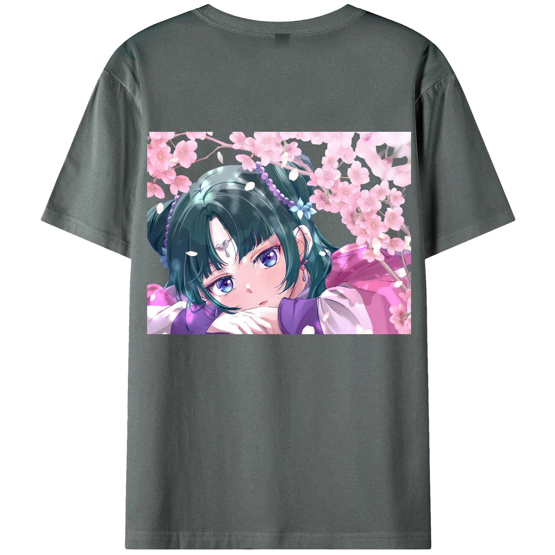 （画像用） 薬屋のひとりごと The Apothecary Diaries 綿100％ メンズ半袖Tシャツ（バックプリント） 通気性